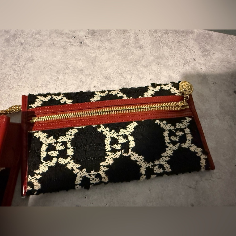 Gucci Rajah tweed tote Bag with wristlet EUC - Picture 7 of 16